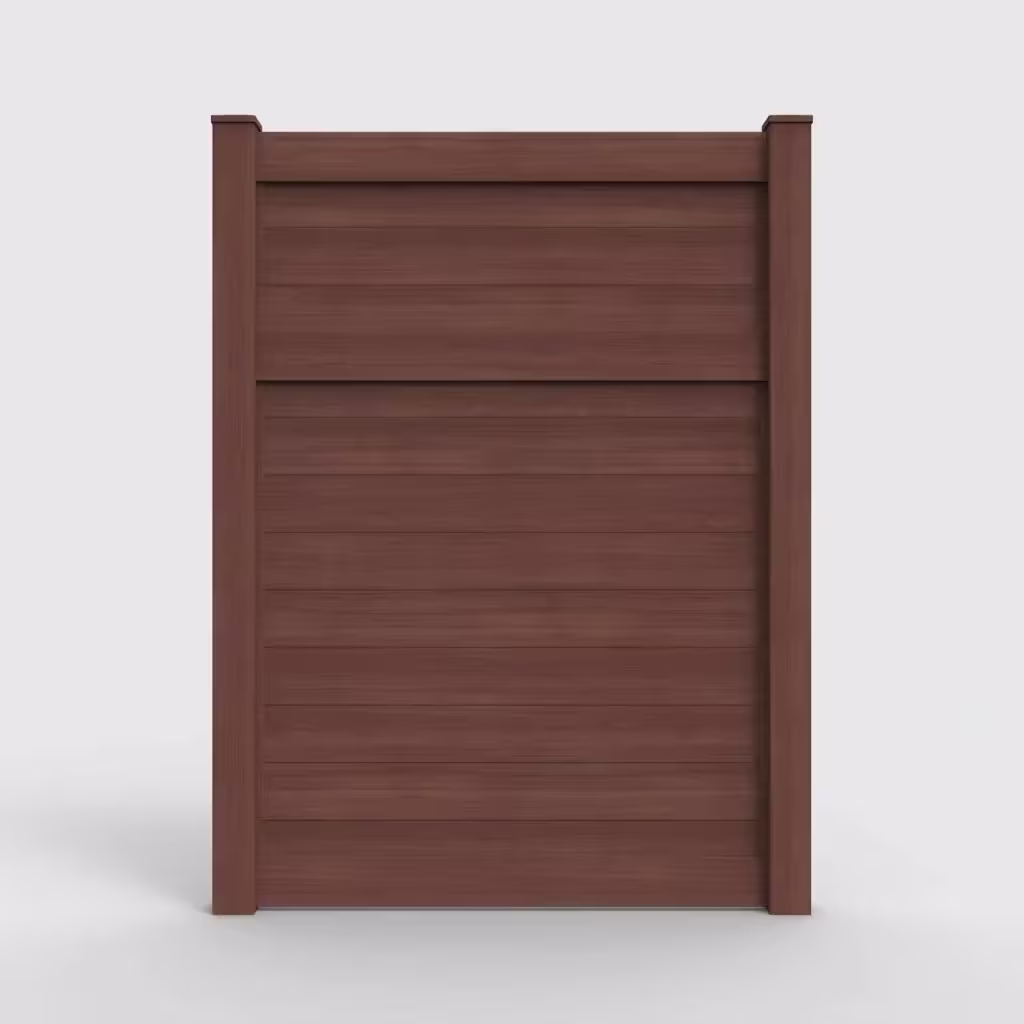 Brazilian blend horizontal privacy 8 ft fence, front view