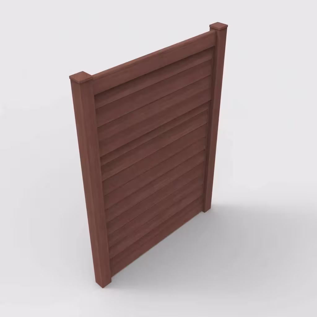 Brazilian blend horizontal privacy 8 ft fence, isometric view