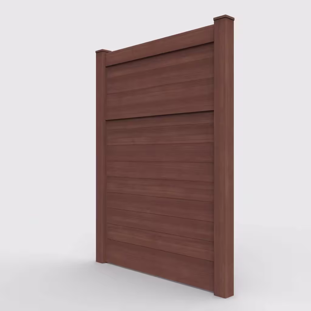 Brazilian blend horizontal privacy 8 ft fence, left-side view