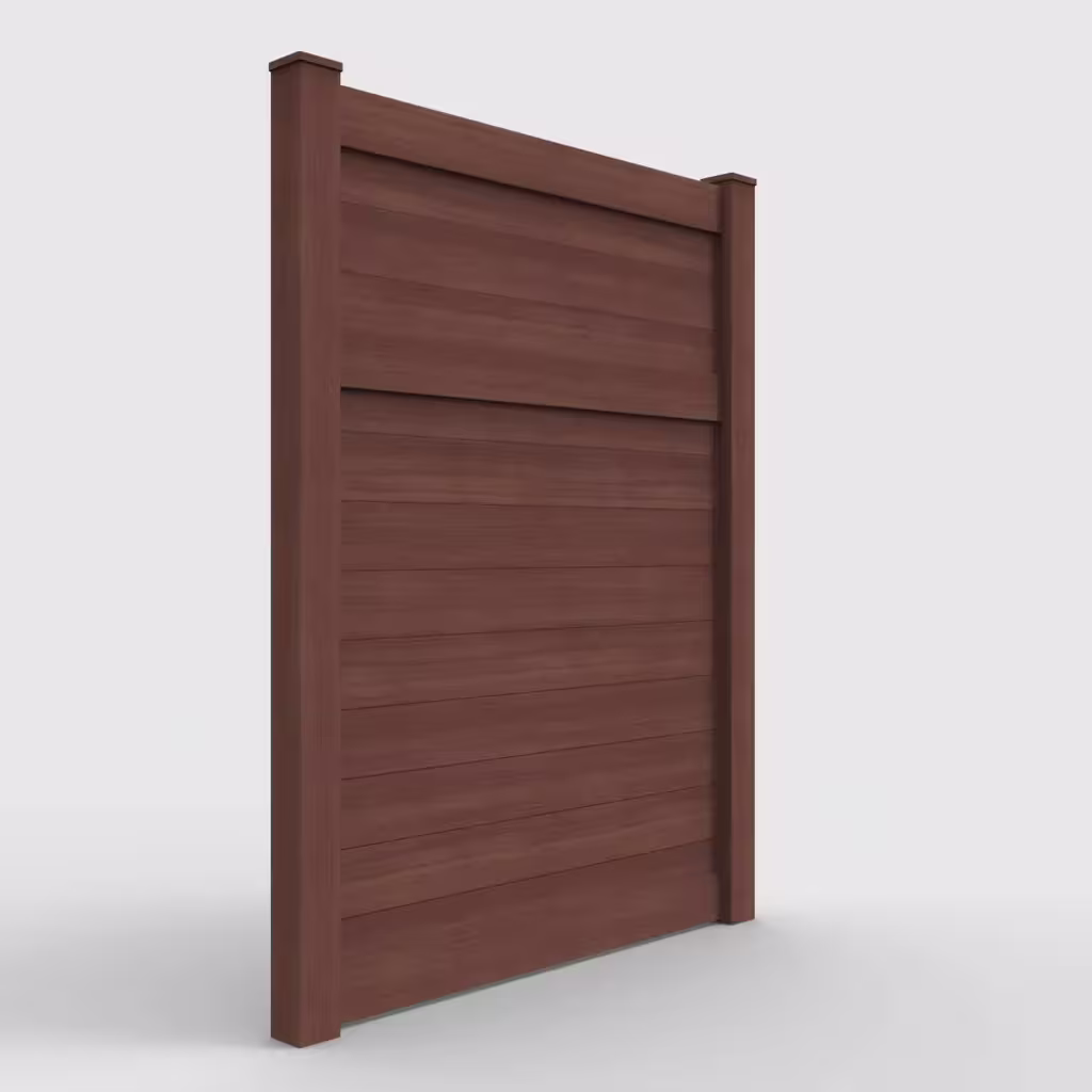 Brazilian blend horizontal privacy 8 ft fence, right-side view