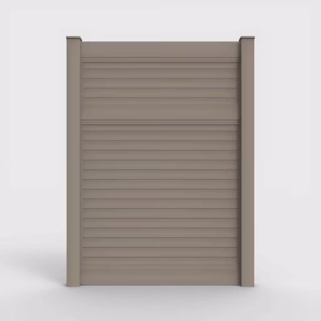 Clay horizontal privacy 8 ft fence, front view