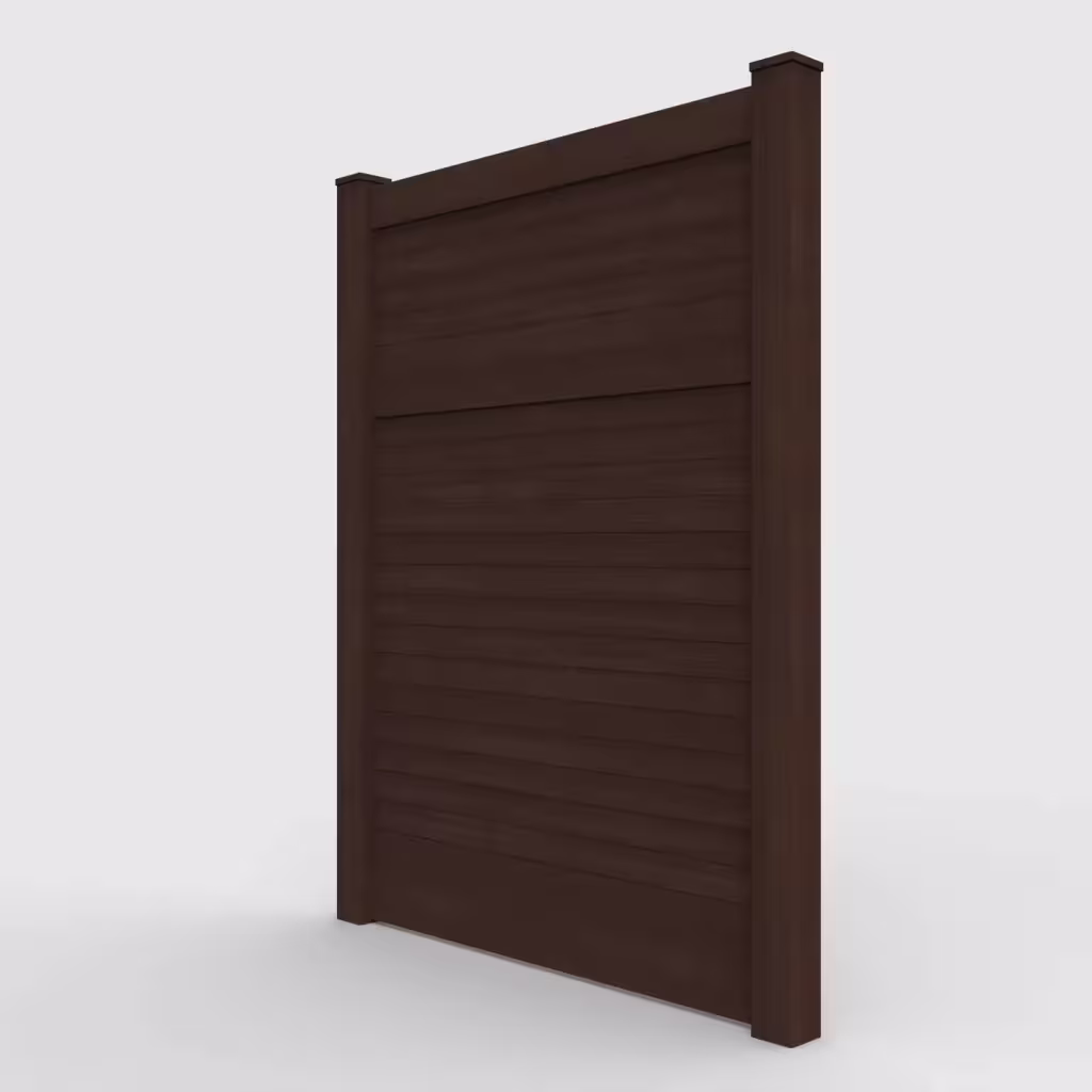 D. sequoia horizontal privacy 8 ft fence, left-side view