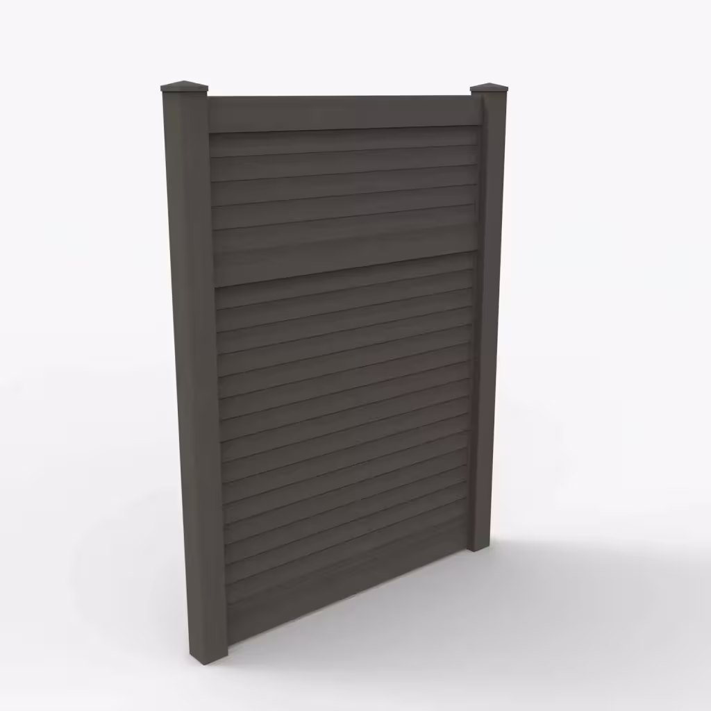 D. walnut horizontal privacy 8 ft fence, main view