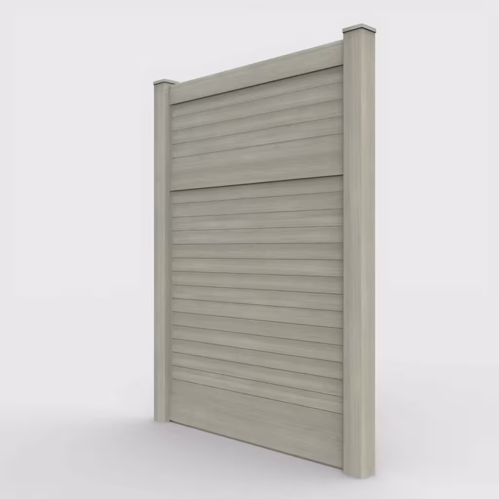 Mesquite horizontal privacy 8 ft fence, left-side view