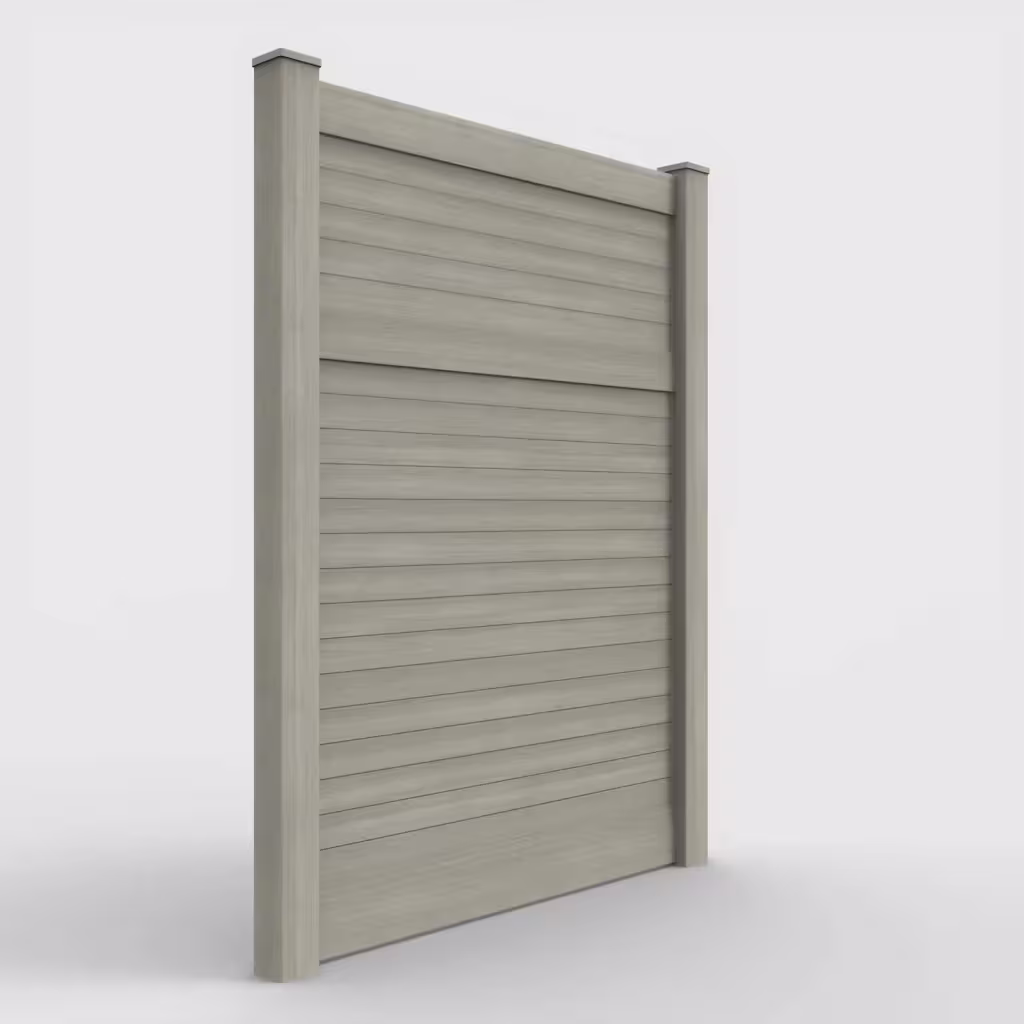 Mesquite horizontal privacy 8 ft fence, right-side view