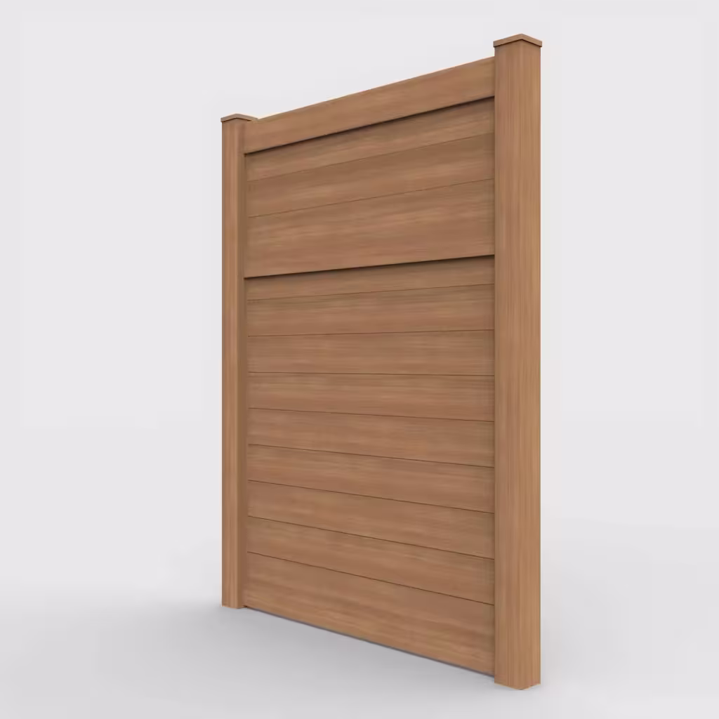 Sierra blend horizontal privacy 8 ft fence, left-side view
