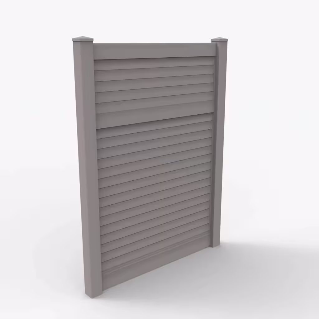 Slate gray horizontal privacy 8 ft fence, main view