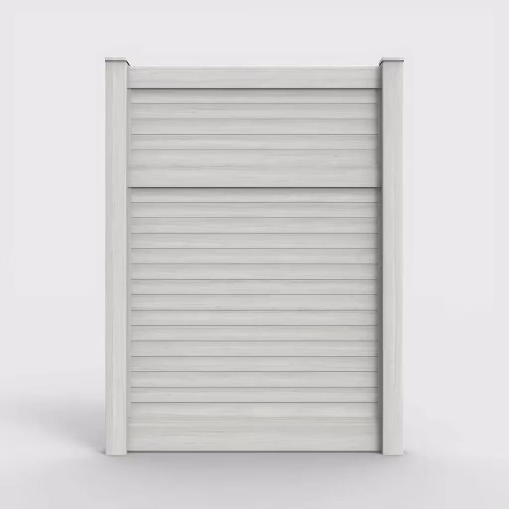 W. aspen horizontal privacy 8 ft fence, front view
