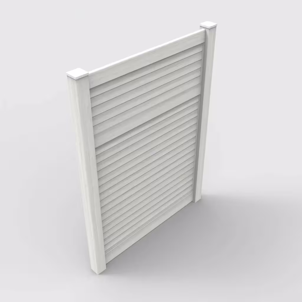 W. aspen horizontal privacy 8 ft fence, isometric view