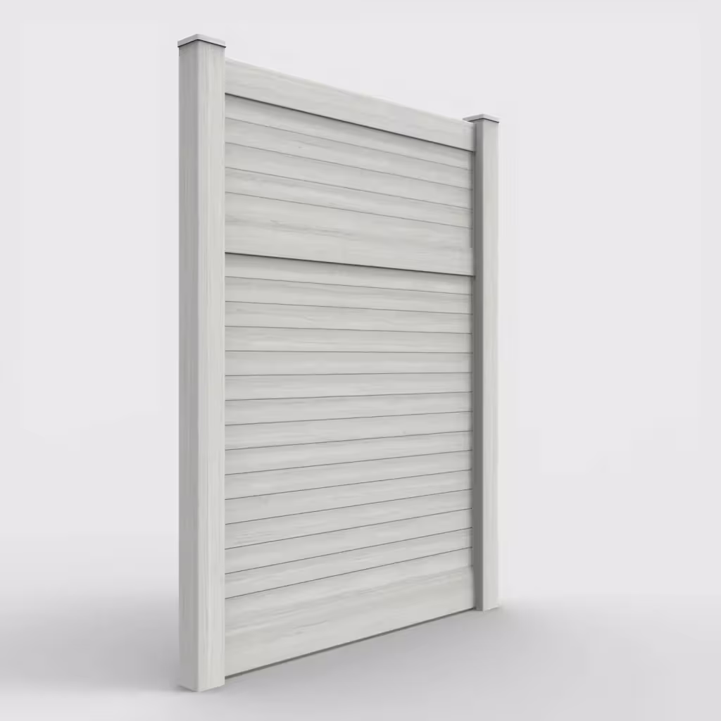 W. aspen horizontal privacy 8 ft fence, right-side view