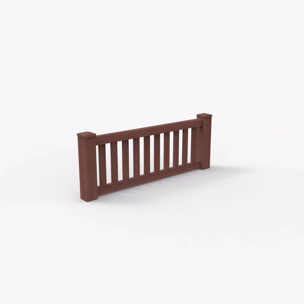 Brazilian blend vertical picket 2 ft wall topper, main view