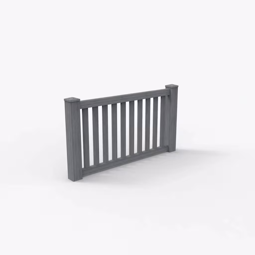 Arctic blend vertical picket 3 ft wall topper, main view