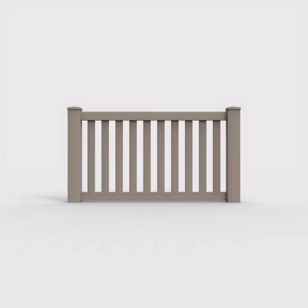 Clay vertical picket 3 ft wall topper, front view