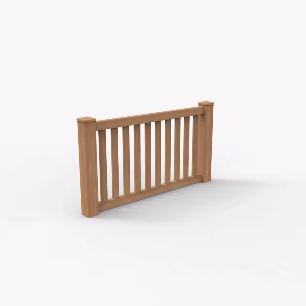 Sierra blend vertical picket 3 ft wall topper, main view