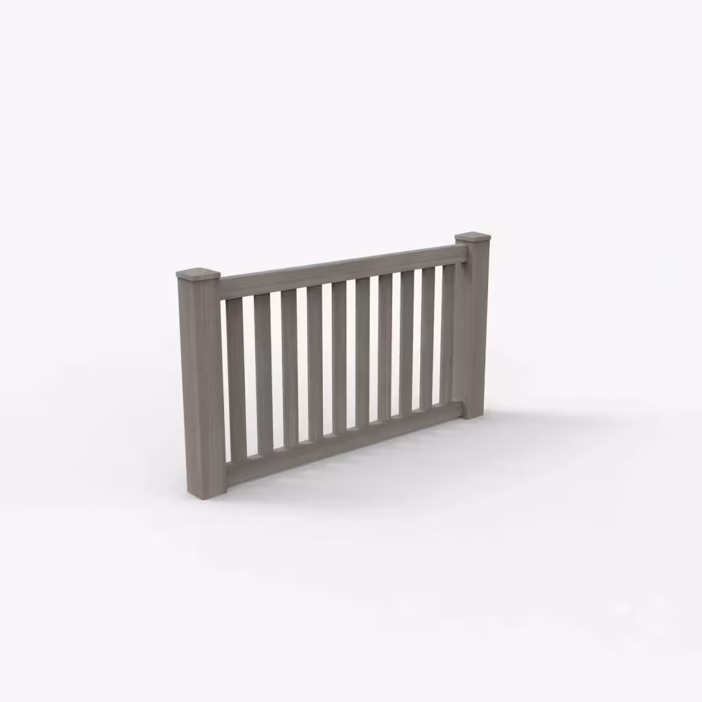 Weathered blend vertical picket 3 ft wall topper, main view