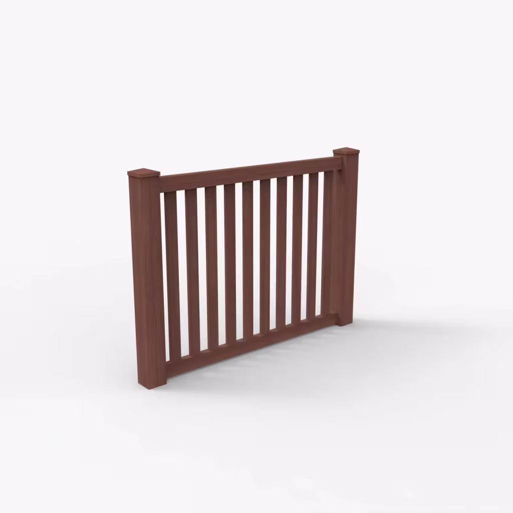 Brazilian blend vertical picket 4 ft fence, main view