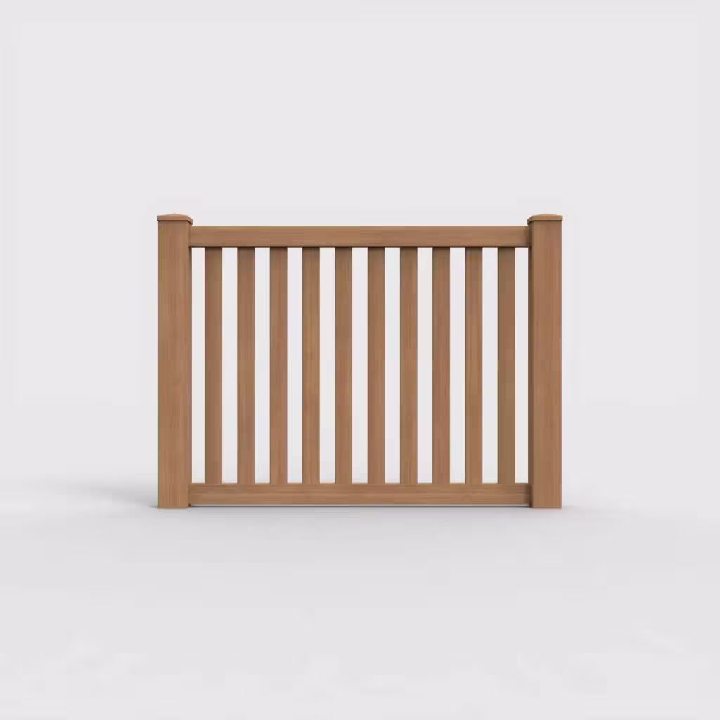 Sierra blend vertical picket 4 ft fence, front view