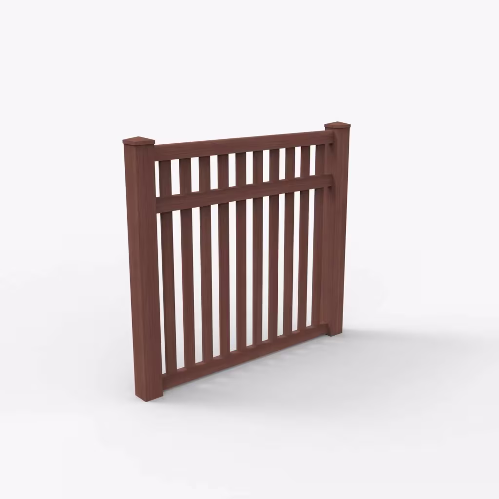 Brazilian blend vertical picket 5 ft fence, main view