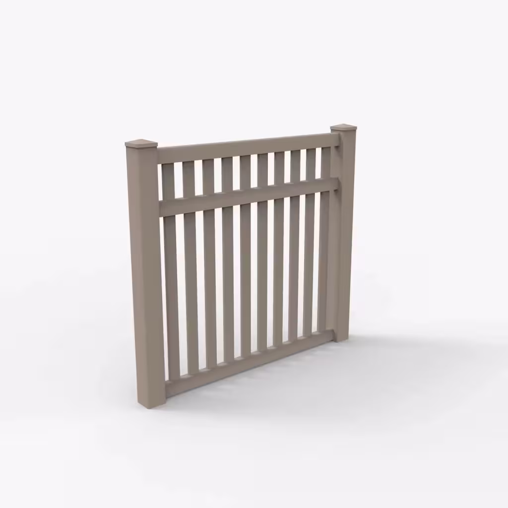 Clay vertical picket 5 ft fence, main view