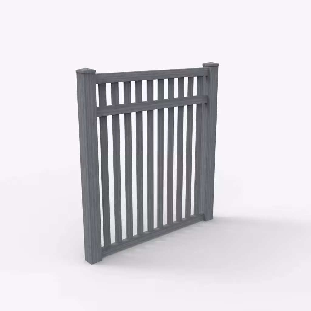 Arctic blend vertical picket 6 ft fence, main view