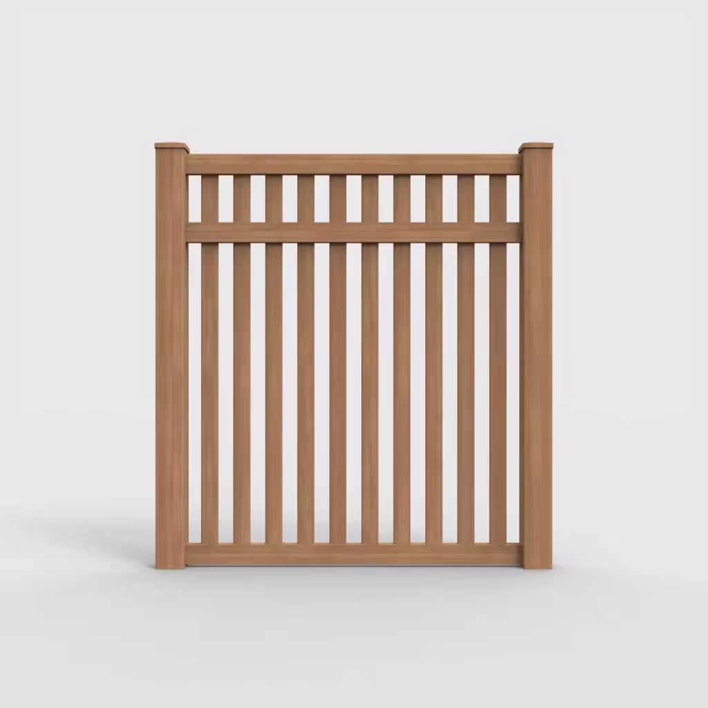 Sierra blend vertical picket 6 ft fence, front view