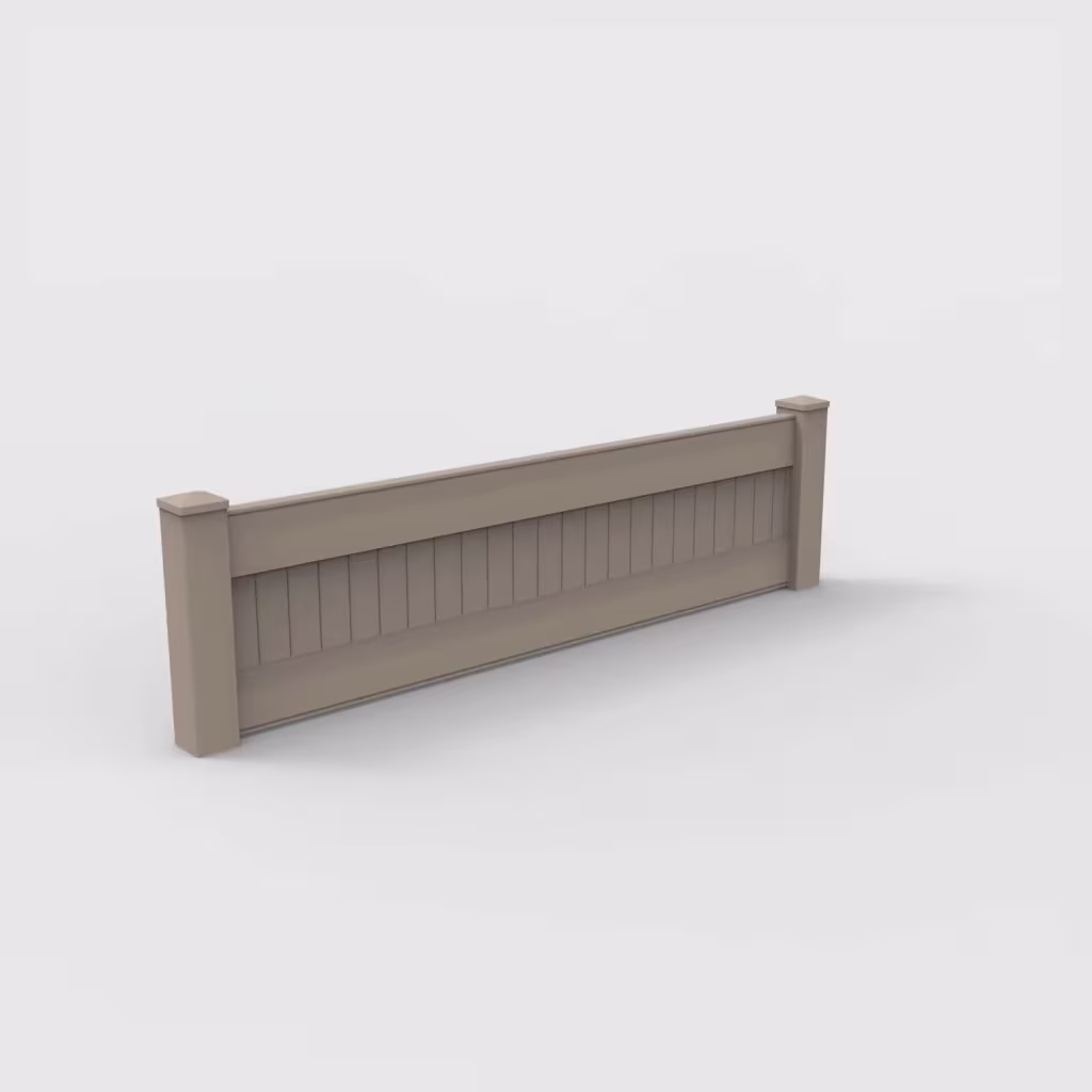 Clay vertical privacy 2 ft wall topper, main view