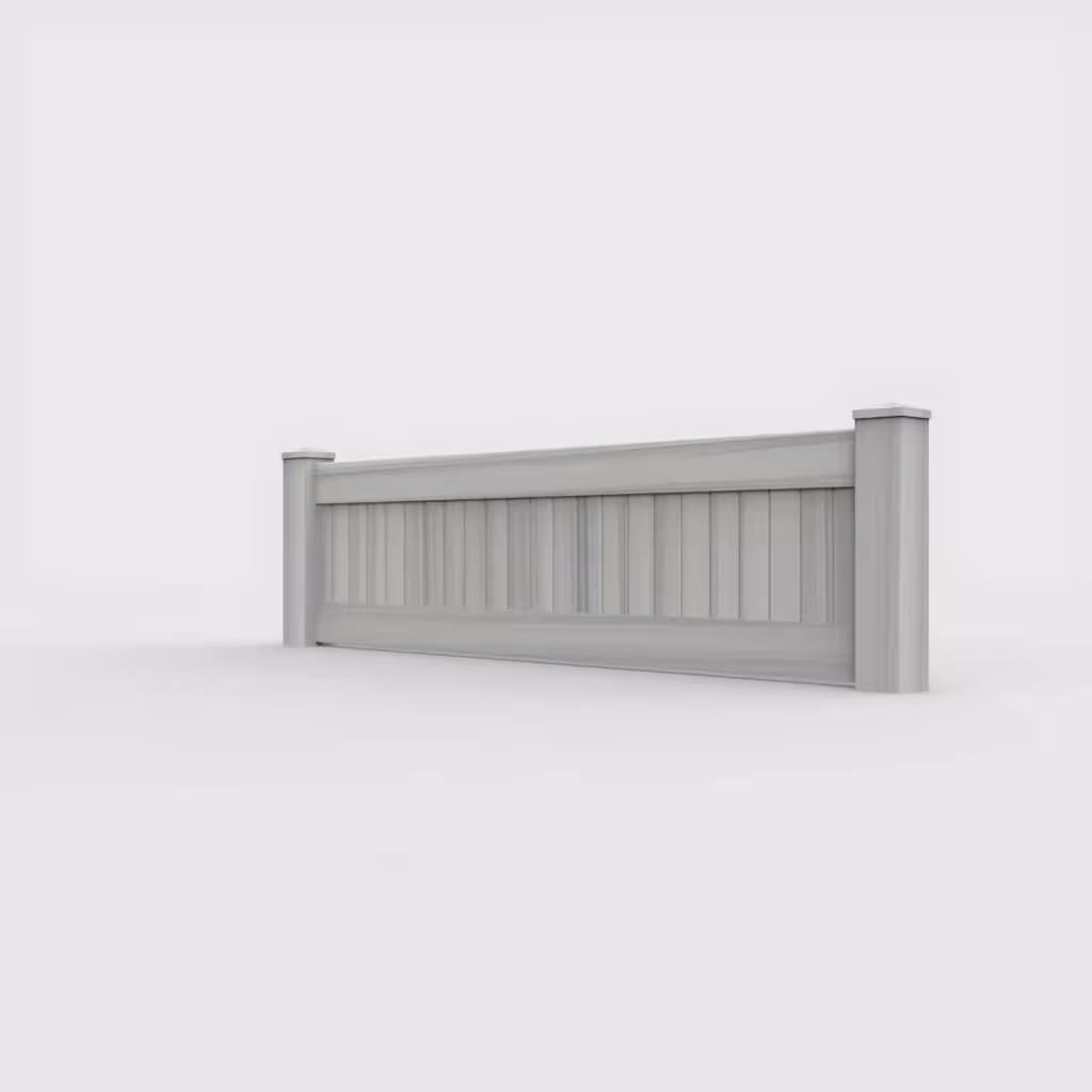 Coastal cedar vertical privacy 2 ft wall topper, left-side view