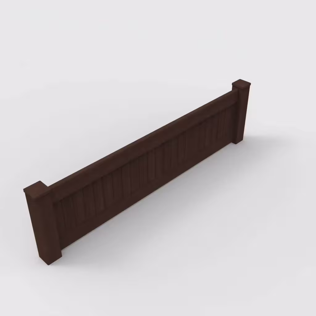 D. sequoia vertical privacy 2 ft wall topper, isometric view