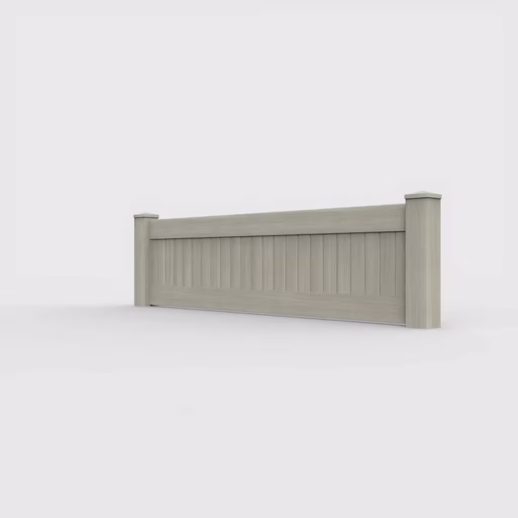Mesquite vertical privacy 2 ft wall topper, left-side view