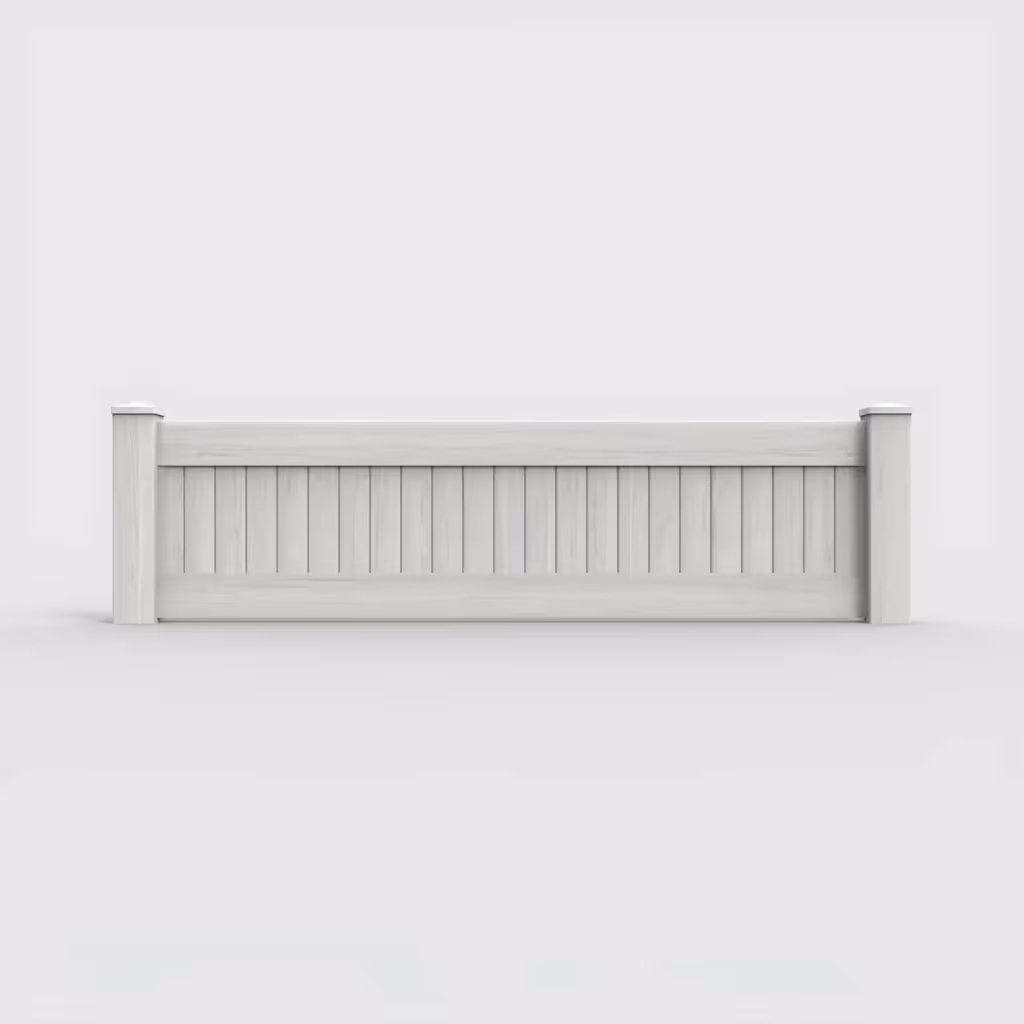 W. aspen vertical privacy 2 ft wall topper, front view