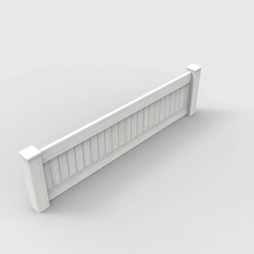 W. aspen vertical privacy 2 ft wall topper, isometric view