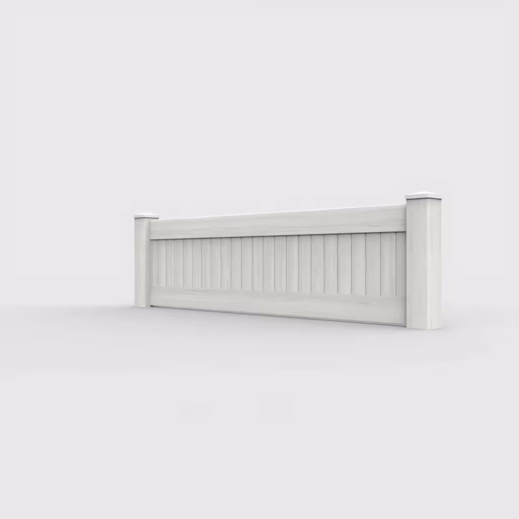 W. aspen vertical privacy 2 ft wall topper, left-side view