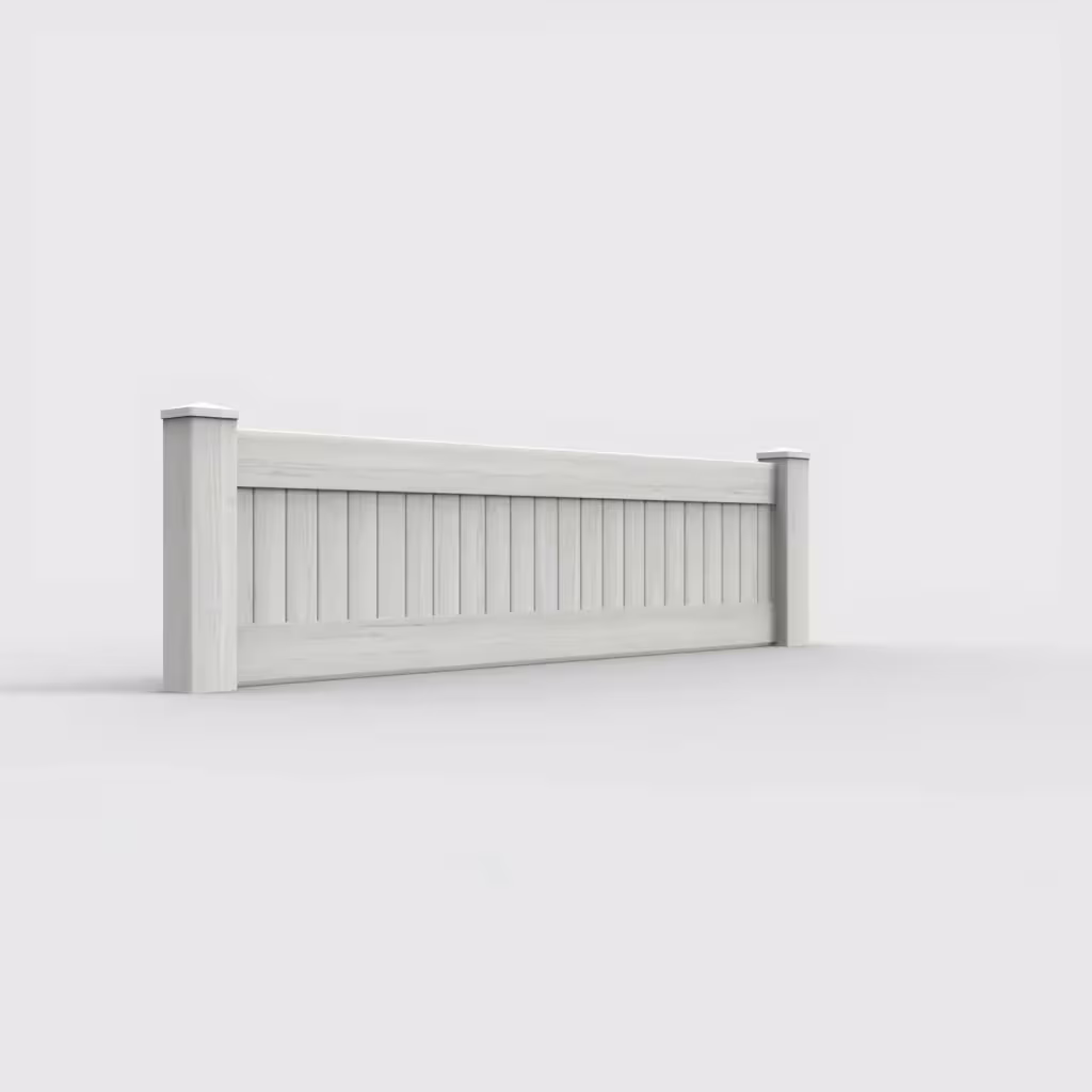W. aspen vertical privacy 2 ft wall topper, right-side view