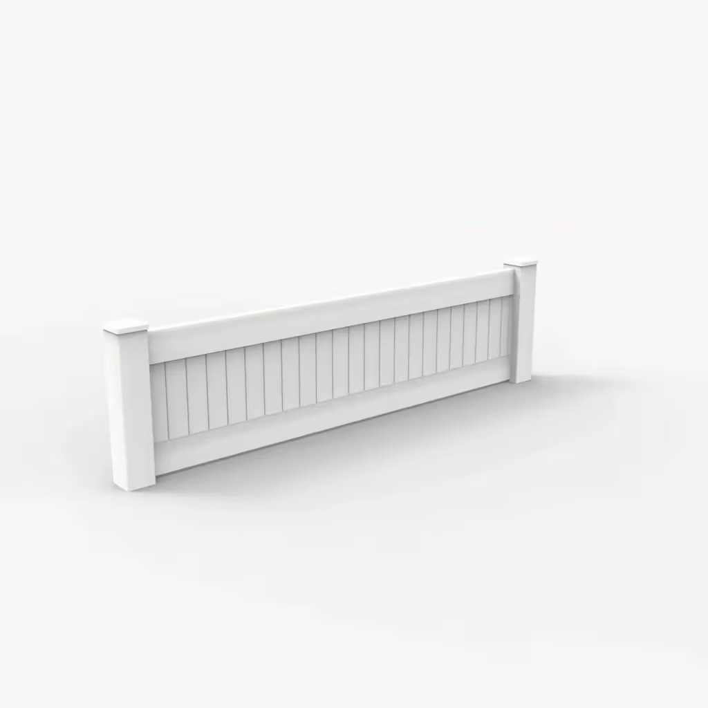 White vertical privacy 2 ft wall topper, main view