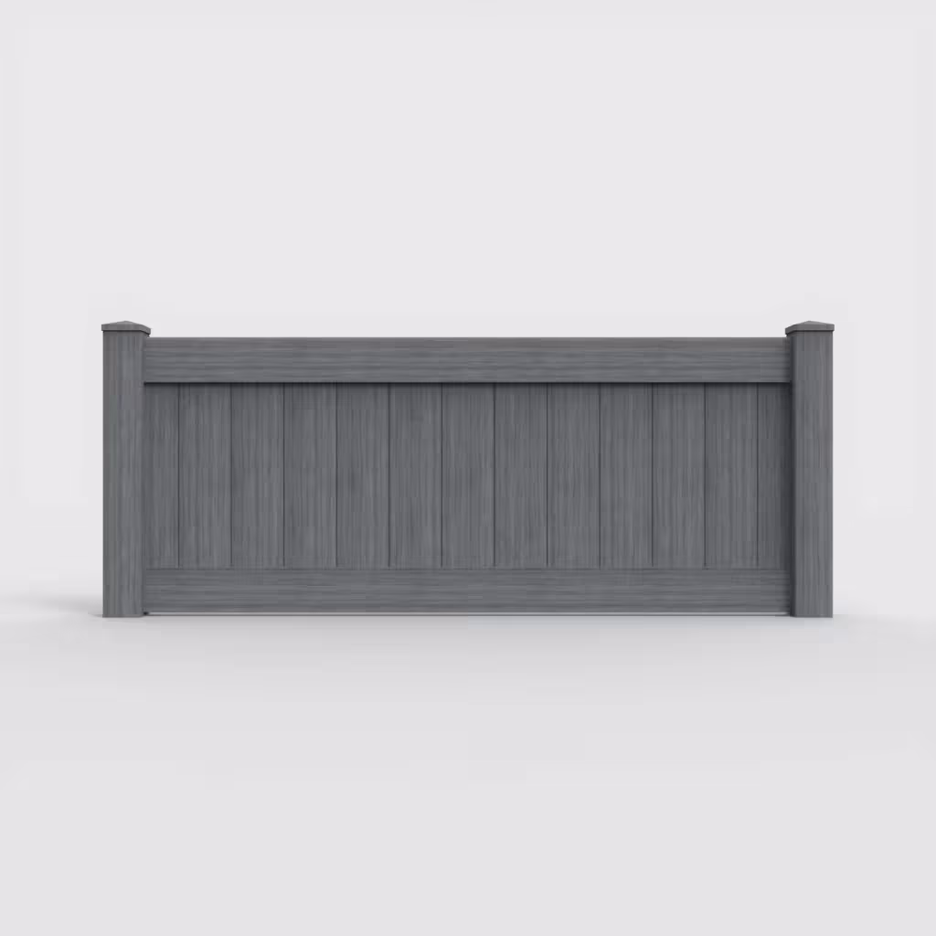 Arctic blend vertical privacy 3 ft wall topper, front view