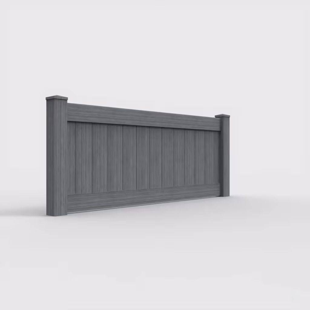 Arctic blend vertical privacy 3 ft wall topper, right-side view