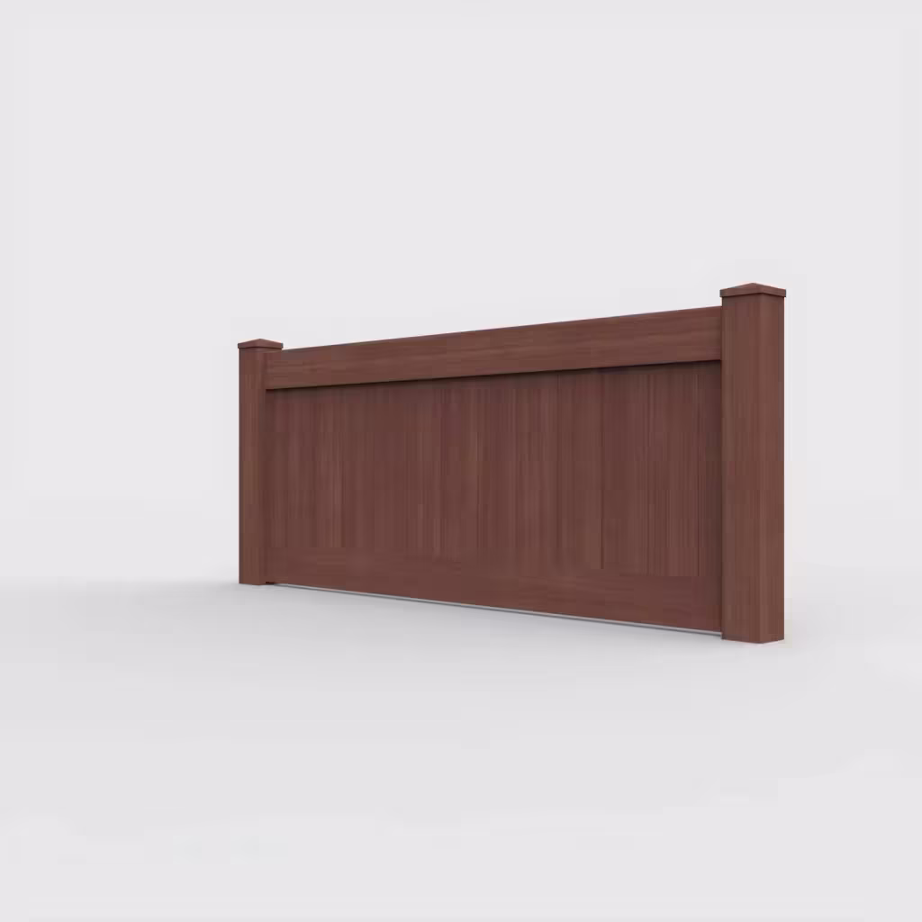Brazilian blend vertical privacy 3 ft wall topper, left-side view
