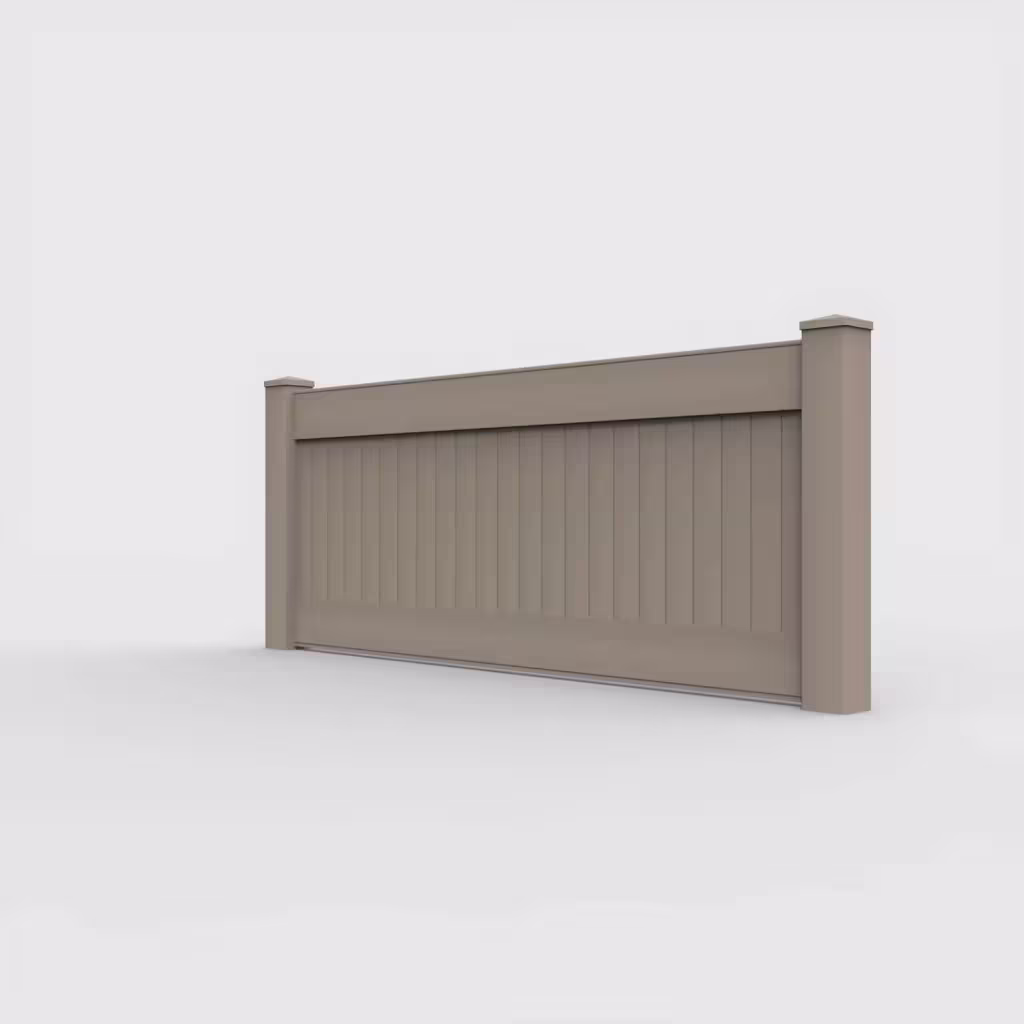 Clay vertical privacy 3 ft wall topper, left-side view