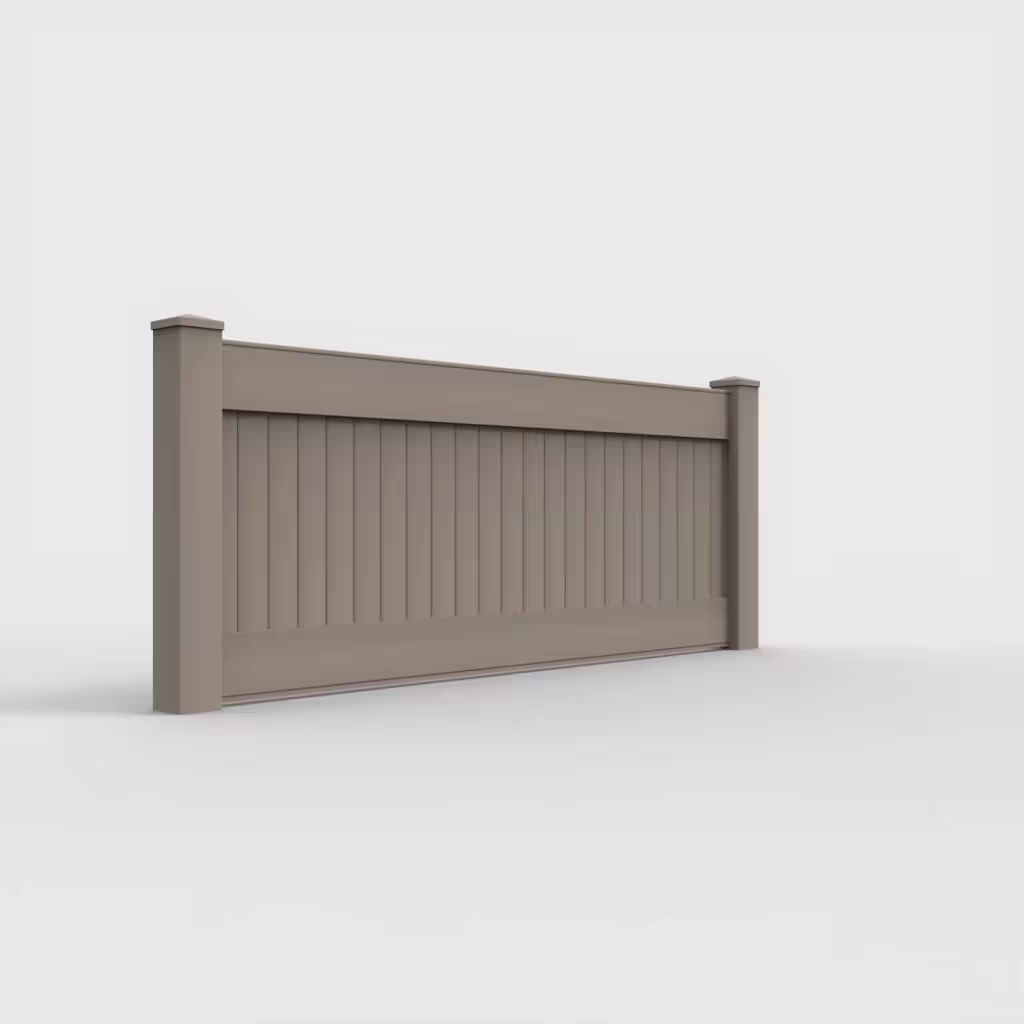 Clay vertical privacy 3 ft wall topper, right-side view