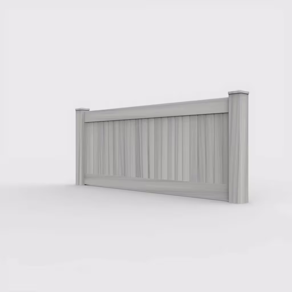 Coastal cedar vertical privacy 3 ft wall topper, left-side view