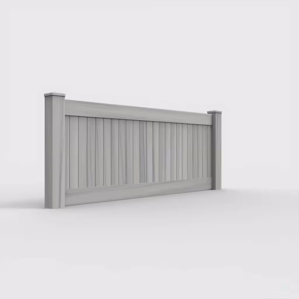 Coastal cedar vertical privacy 3 ft wall topper, right-side view