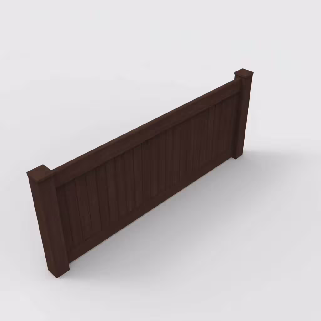 D. sequoia vertical privacy 3 ft wall topper, isometric view