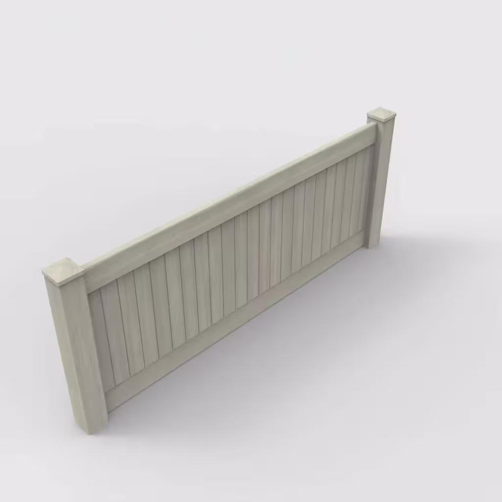 Mesquite vertical privacy 3 ft wall topper, isometric view