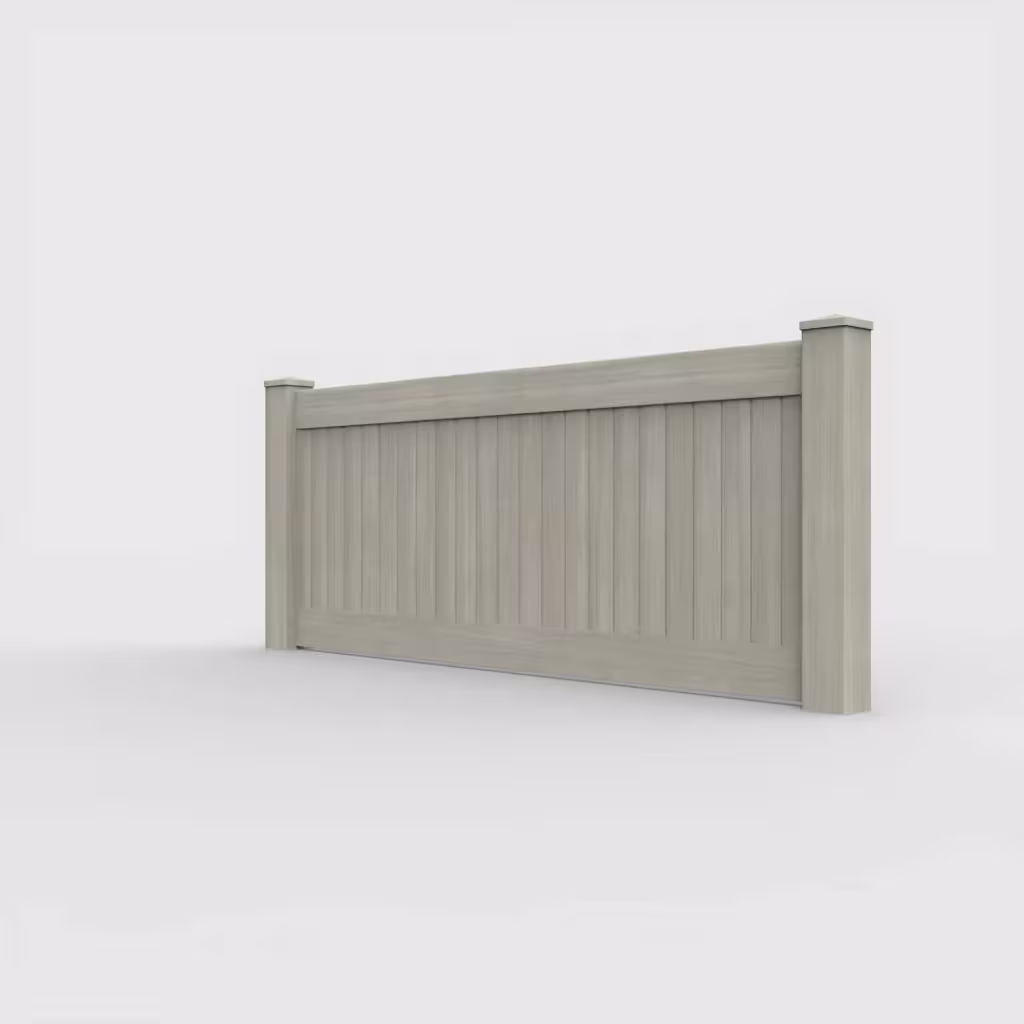 Mesquite vertical privacy 3 ft wall topper, left-side view