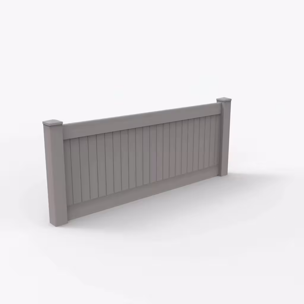 Slate gray vertical privacy 3 ft wall topper, main view