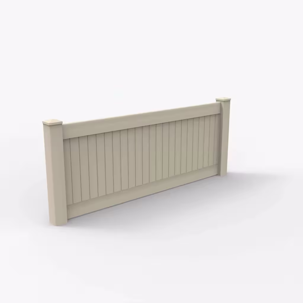Tan vertical privacy 3 ft wall topper, main view