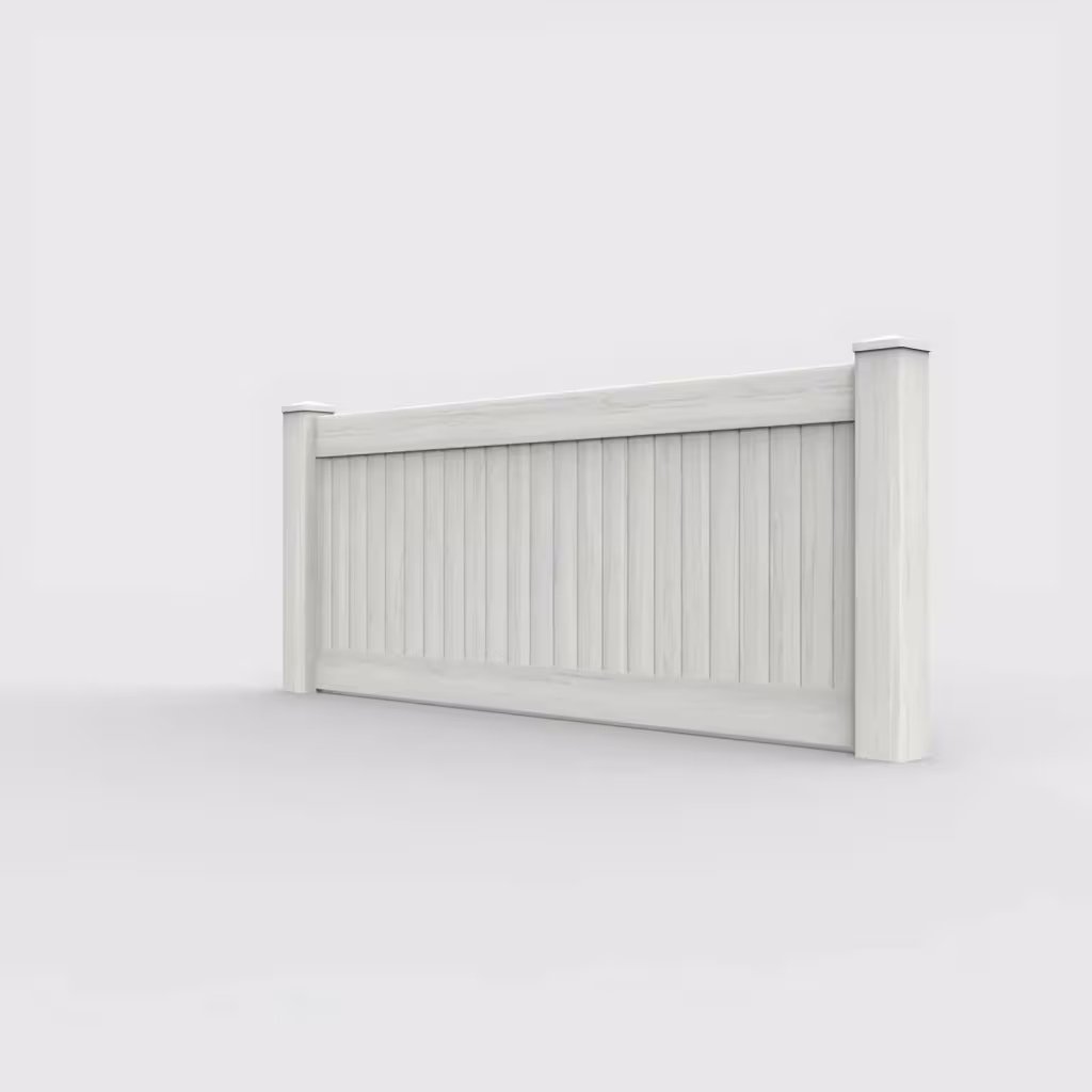 W. aspen vertical privacy 3 ft wall topper, left-side view