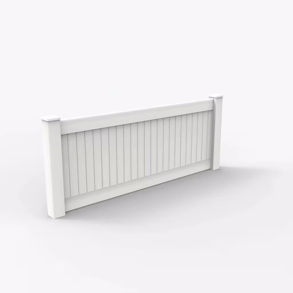 White vertical privacy 3 ft wall topper, main view
