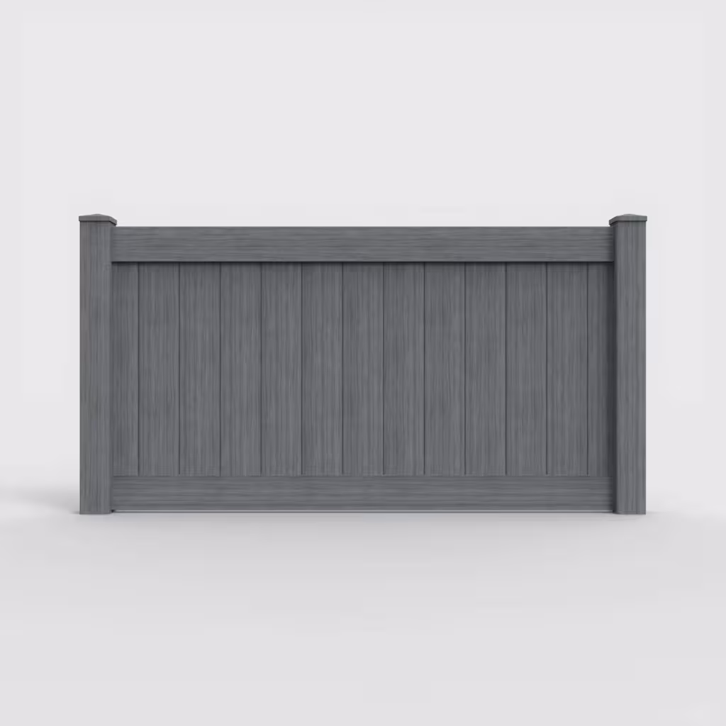 Arctic blend vertical privacy 4 ft fence, front view