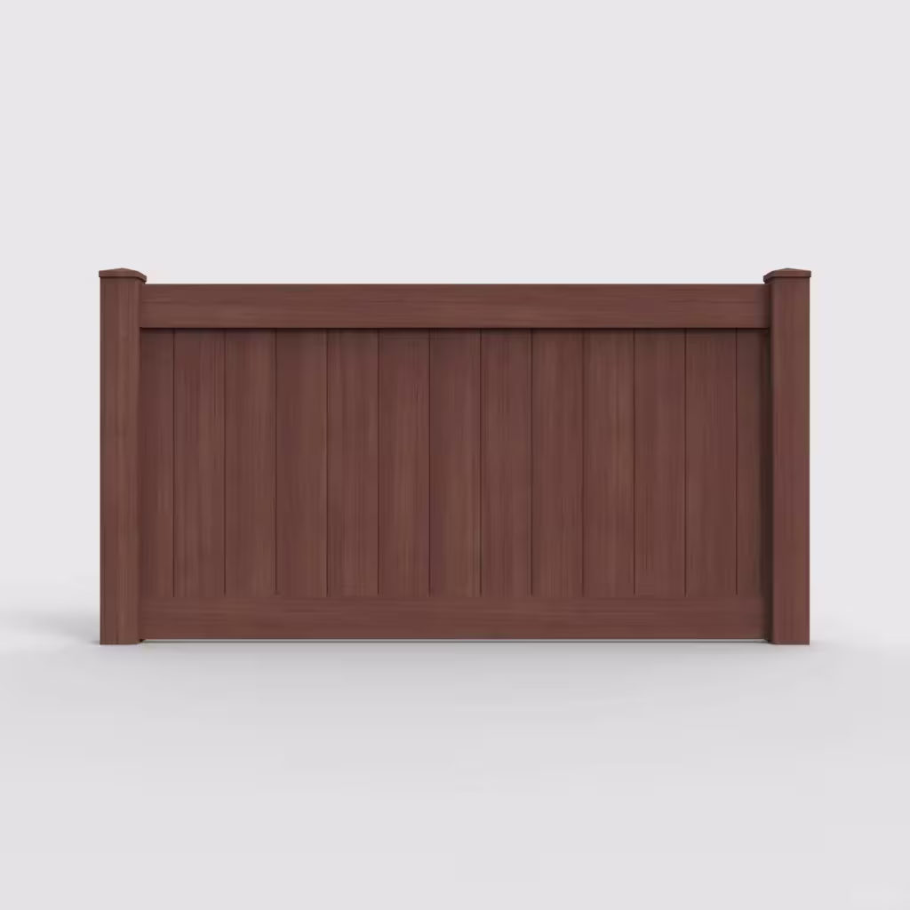 Brazilian blend vertical privacy 4 ft fence, front view